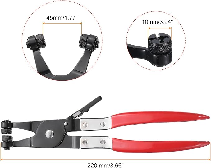 HARFINGTON Hose Clamp Pliers Spring Clips V Type Pliers for Fuel Coolant Lines Vehicles Automotive Coolant Radiator Heater Water Hose