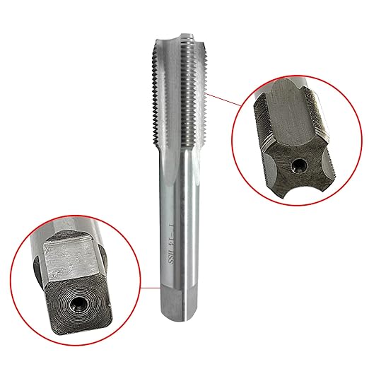 Lzcdelyxiao 1"-14 Tap UNF Right Hand Straight Flute Thread Tap Machine Tap 1"-14 TPI Nominal Diameter 1" Thread Per Inch 14 Fin Thread Tolerance Grade 2B Tapping Thread High Speed Steel HSS