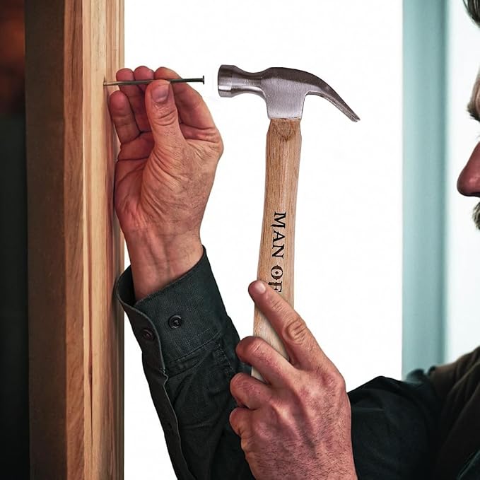 Jesuspirit - Engraved Hammer - Christimas Gifts, Wooden Hammer for Housework - Christian Gifts For Men, Father - Anniversary Gifts - Wedding Gift For Handy Man (Man Of God)