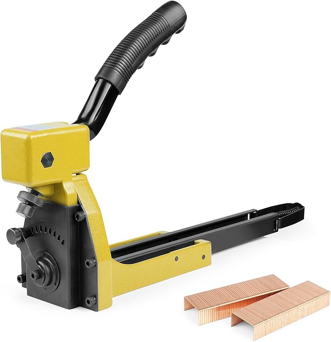 HB3518 Manual Carton Closing Stapler, 16 Gauge 1-3/8-Inch Crown, 3/4-Inch Length Carton Staples, Carton Stapler, Corrugated Carton Staple Gun for Closing Cartons Folding Boxes