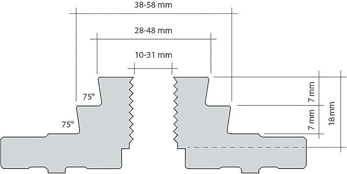 BMT-J6025 Spigot Step Jaws for Woodturning Lathe Chucks, Two different diameters cover a wide expansion range, Compatible with Super NOVA 2, G3.