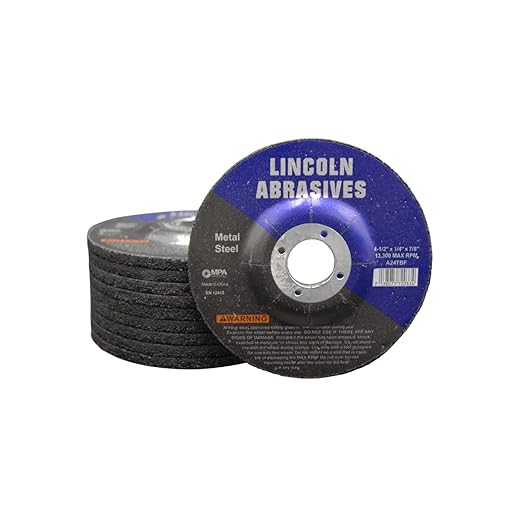 10 Pack Grinding Wheels 4.5" x 1/4" x 7/8" for Metal
