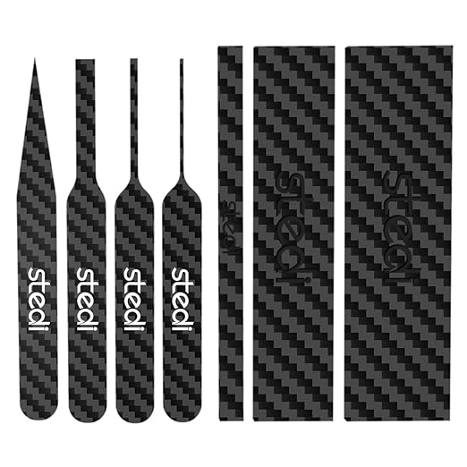 stedi Carbon Fiber Sanding Sticks, Hobby Model Tools, 7-Piece Set (3"횞0.6",3"횞0.4",3"횞0.2" and 4 Detail Sanding Boards) Professional Sanding Sticks for Sticky Sandpaper