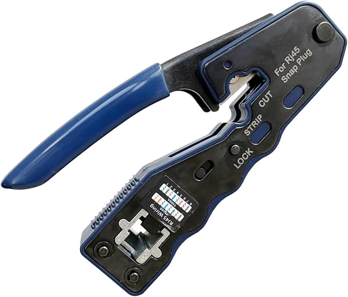 Elfcam - Ergonomic 3-Cut Stripping Pliers, 3 in 1 Stripping and Stripping Pliers for Fiber Optics from 125關m to 250關m Single-Mode and Multimode (CS-08)