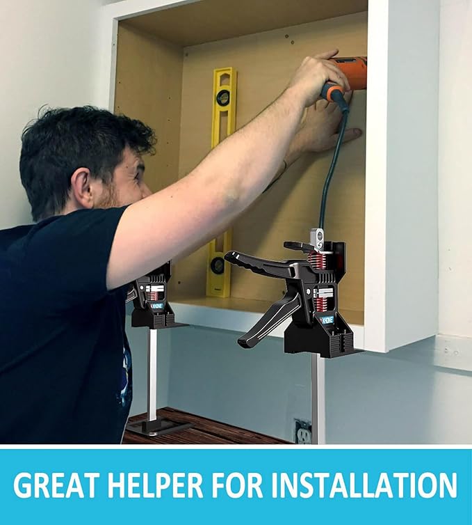 Labor Saving Arm Jack(2 Pcs),Multi-Function Height Adjustment Lifting Device with Storage Case,Suitable for Door Panel Lifting,Wall Tile Locator,Cabinet Jack and Board Lifter etc.