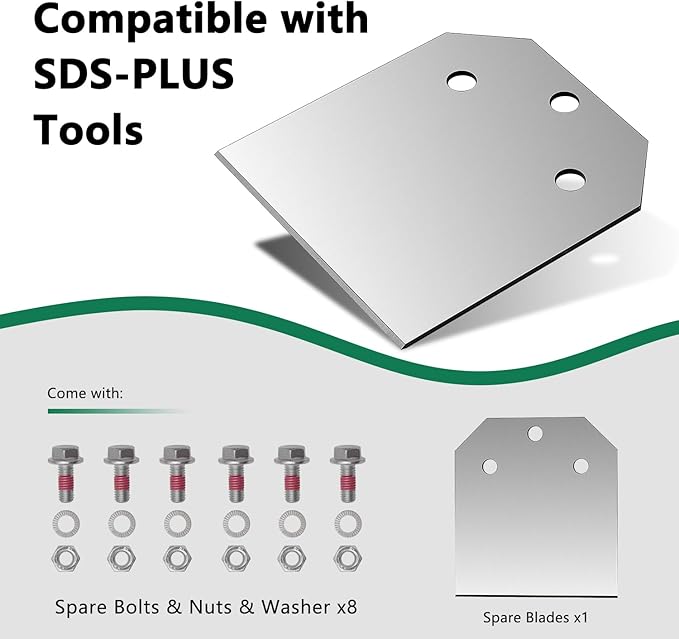 Monkey King Bar-Sds Plus Floor Scraper Replacement Blades Repair kit for 4-in Wide Removal Chisel Tool