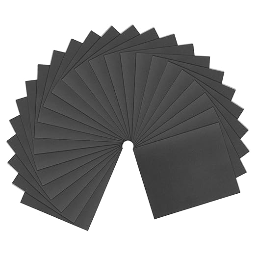 HARFINGTON 25pcs Sandpaper 1200 Grit 9 x 11 Inch C-Weight Backing Silicon Carbide Abrasive Wet Dry Sanding Sheets for Wood Finishing, Metal Sanding, Automotive Polishing
