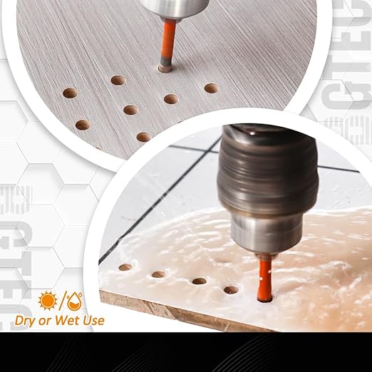 Carbide Tip Drill Bit-BGTEC Wood Drill Bits, 10pcs Round Shank 3/16" Cross Hard Alloy Drill Bits for Wood Plastic Masonry Brick