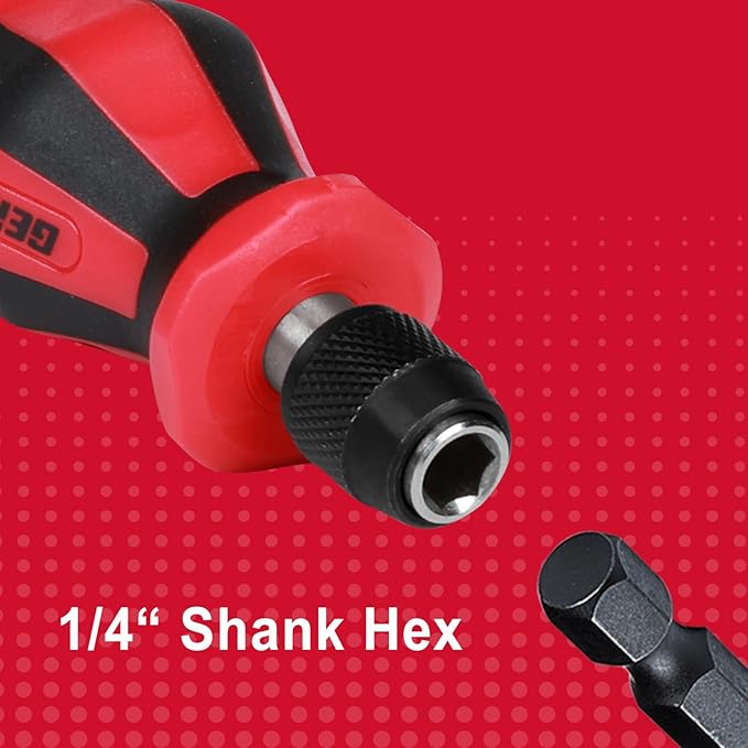 Magnetic 2PC Mini Changeable Head Manual Screwdriver Holder, Quick Change&Release 1/4??Hex Bit Extension Holder