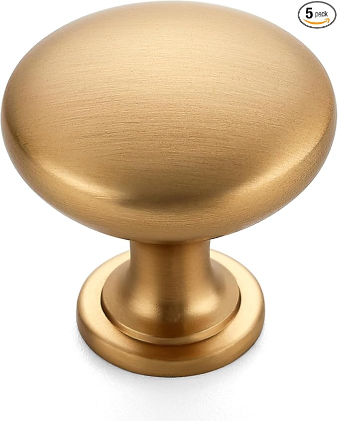 Ravinte 5 Pack Kitchen Cabinet Knobs Dresser Knobs Drawer Champagne Bronze Drawer Pulls Door Dresser Handles for Cupboard