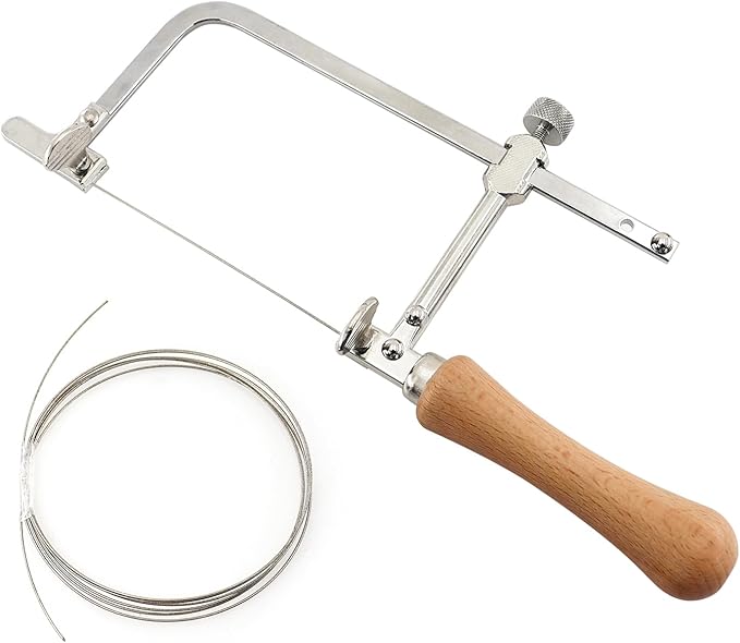 Coping Saw Steel Frame and Diameter 1mm Diamond Wire For Woodworking,Metal,Plastic, Wood Board Cutting Coping Saw Kit