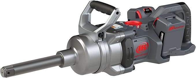 Ingersoll Rand W9691-K2E 20V High-Torque 1" Cordless Impact Wrench Kit, 2 Batteries and Charger, 6" Extended Anvil