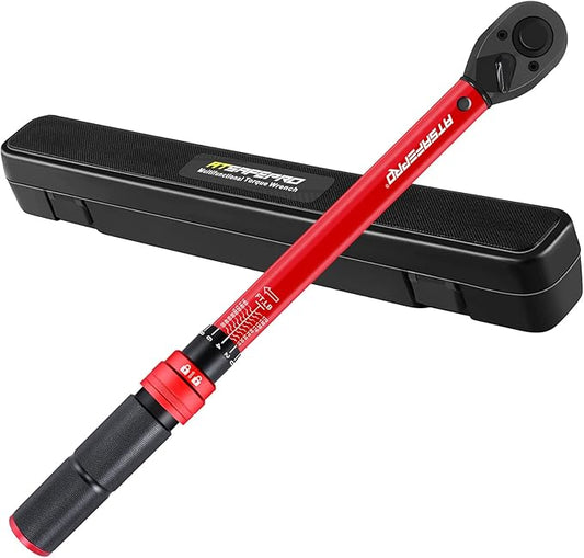 ATsafepro 1/2-Inch Drive Click Torque Wrench,10-170FT.LB/13.6-230.5N/M & Dual-Direction, 72-Tooth Dual Range Scales Torque Wrench 1/2 Drive,Easy Use for Motorcycle,Car,etc