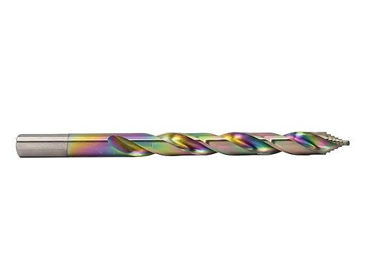 Spectral 7/32" Step Point HSS Drill Bit, Stepped Point 135째 Split Point Tip, M2 Steel, 3-Flat Shank, Multi-Color Finish, 6-Pack