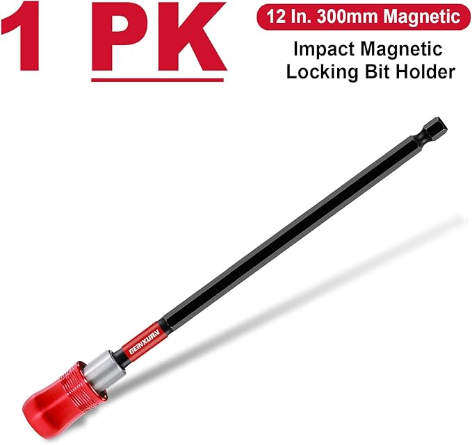 12” Impact Screwdriver Bit Holders, Magnetic Extension Quick-Change Socket Drill Bit Holder Cr-V SteelHex Shank Quick Release Drill Bit Guide （1PCS）