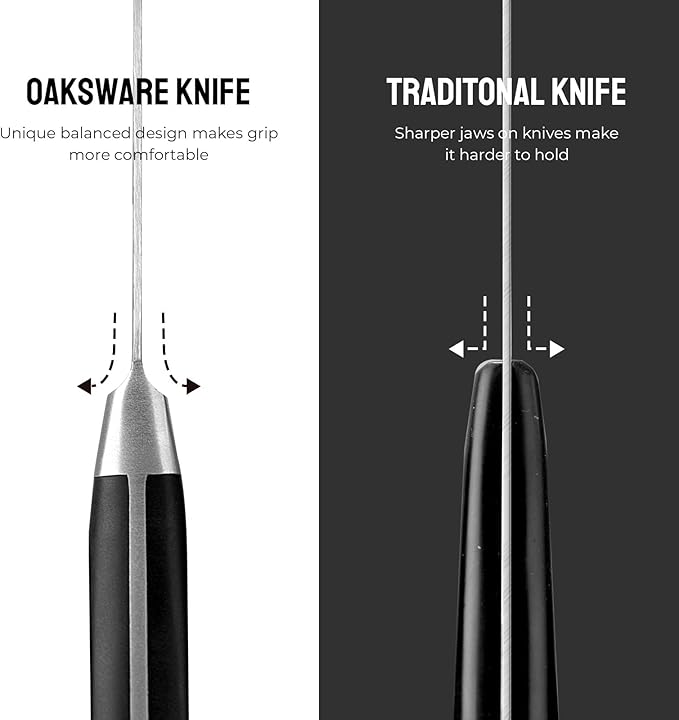 OAKSWARE Boning Knife 5.5-Inch, German Stainless Steel, Full-Tang, Fillet Knife, Kitchen Knife, Multipurpose Meat Knife for Boning, Filleting and Trimming, With Ergonomic ABS-Handle