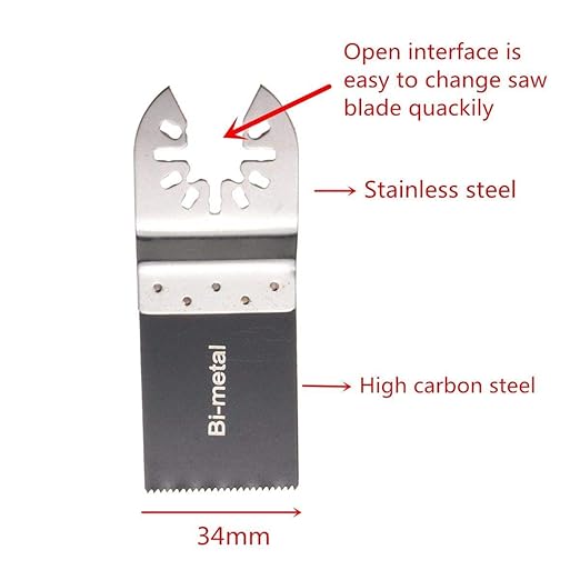 20PCS Bi-Metal osciallting Saw bldes, Diagtree Oscillating Multitool Quick Release Saw Blades Fits Fein Multimaster, Porter Cable, Black&Decker, Bosch Craftsman, Ridgid, Makita etc