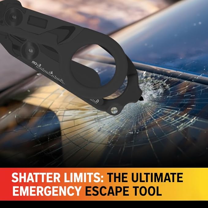 Pro 6-in-1 Foldable Trauma Shears with Strap Cutter, Stainless Steel Medical Scissors for Nurses, Raptor Trauma Shears Holster with Glass Breaker, Surgical EMT Scissors for Nursing Students & Doctors
