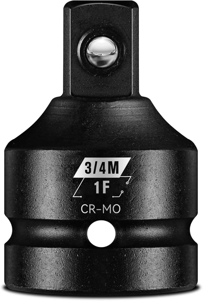 1?쒯 To 3/4?쒶 Impact Socket Adapter, Cr-Mo Steel Exceeds ANSI Standards, Square Drive Reducer for Impact Driver Wrench