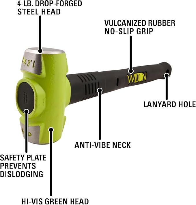 Wilton B.A.S.H 16" Sledge Hammer, 4 Lb Head (20416)