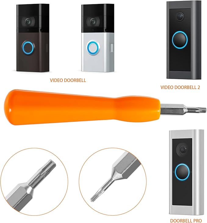 Screwdriver for Ring Doorbell Replacement, Torx T6 T15 Double Head Screwdriver