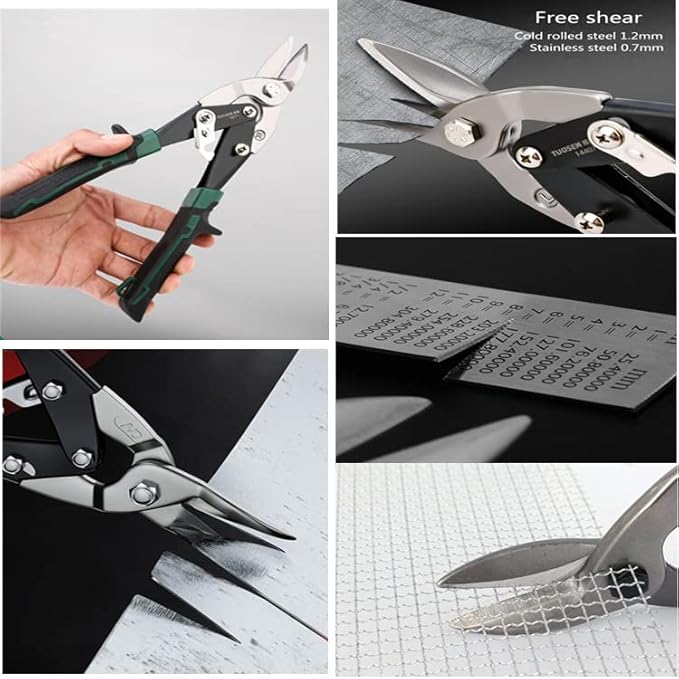 szhdxsy 10 Inch Aviation Tin Snips, industrial Snips, universal Snips,Metal Cutter Shears for Cutting Sheet Metal
