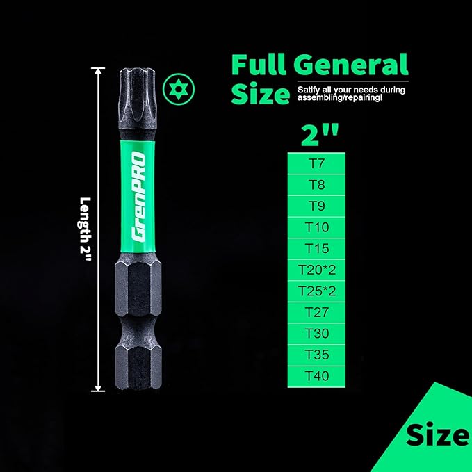 Security Bit Set,Tamper Proof Torx Bit Set,Impact Driver Bit Set,1/4??Hex-Shank S2 Steel Screw Star Bits Set,CNC Machined Tips, 2??Long 25pack (T10) Magnetic Torque Bit Set,With Storage Box