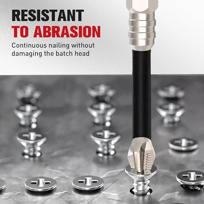 High-Magnetic Screwdriver Drill Bit, 2025 Upgrade Strong Magnetic Screwdriver Bit Set, Anti-Slip Magnetic Precision Electric Screwdriver Set Drill Bit Set (25 50 65 70 75 90 100 120 150mm)
