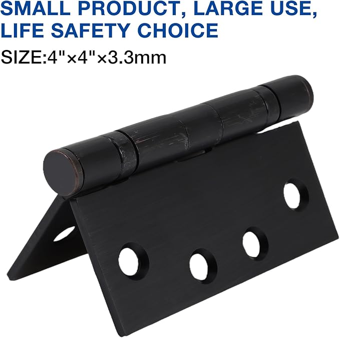 1 Pack Oil Rubbed Bronze 4 Inch Heavy Duty Commercial Ball Bearing Door Hinges