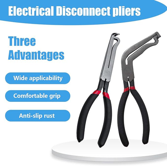 2Pcs 37960 Electrical Disconnect Pliers 60 Degree Plier and Straight Plier Automotive Electrical Connector Disconnect Pliers