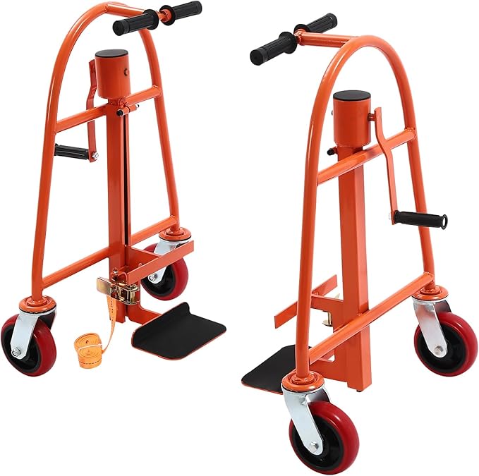 Furniture Moving Tool Set of 2 Manual Furniture and Crate Mover 1300 lbs Capacity Multifunctional Handling Tools for Moving, Warehousing, Furniture Stores (Orange)