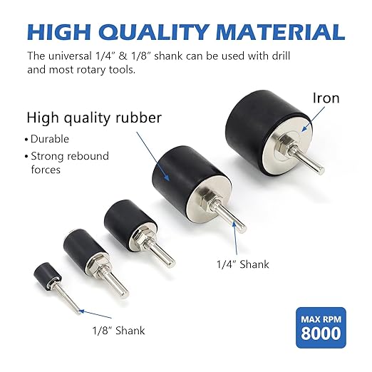 Sanding Drum and Sleeves Set 1-1/2’’,1’’, 1/2’’ with 2 Rubber Erasers, Drill Sanding Kit for Sanding Polishing Multiple Materials Wood Fiberglass Metal, 80, 120 Grit-27PCS
