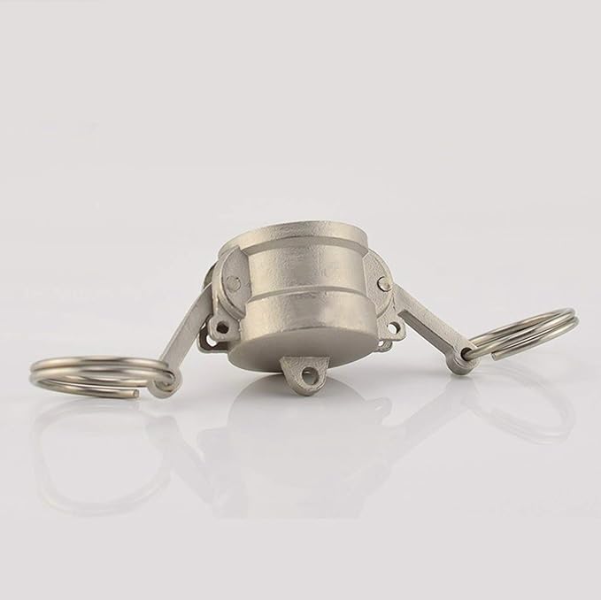 2PCS Cam and Groove Fitting, Aluminum, Type DC, 1" Dust Cap, with 2PCS Camlock Gasket Fitting