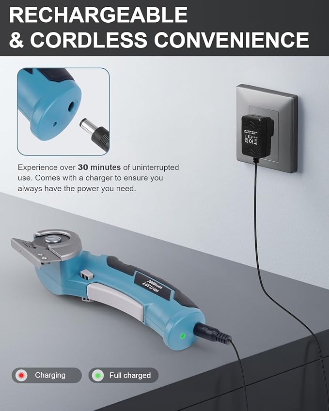 Cardboard Cutter Cordless Electric Scissors - Mens Valentines Day Gifts for Him Electric Box Cutter for Cardboard Recycling, Heavy Duty Carpet Cutting Tool for Plastic, Box, Leather