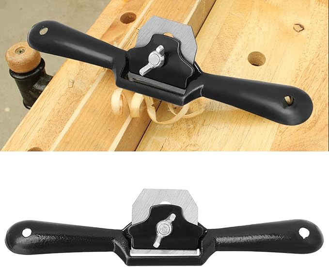 Curved Blade Spokeshave Two Handed Mini Planer Tool Manganese 9 Inch Adjustment Woodworking Cutting Plane Spokeshave Hand Trimming Tool
