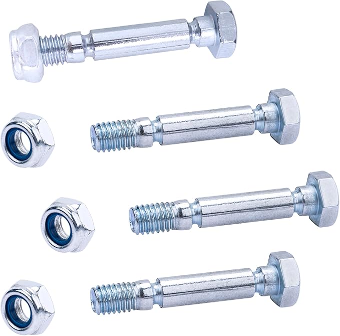 Snow Blower 4 Shear Pins and Nuts Replacement for Power-Smart Snowblower 303160355P / 303160355 Parts