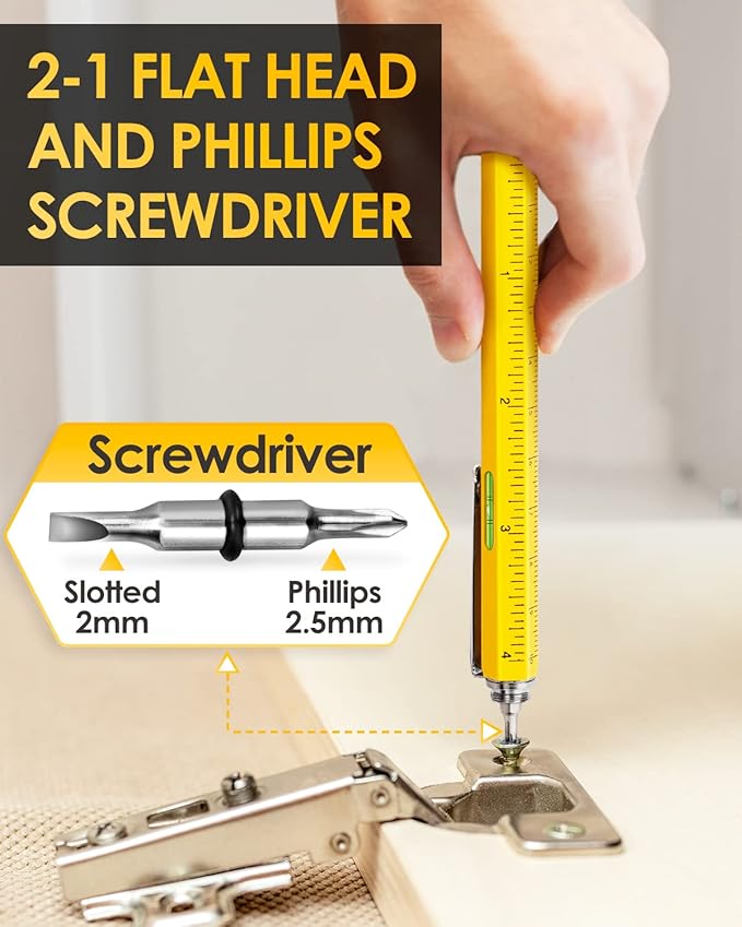Stocking Stuffers for Men, Gifts for Him, Multitool Pen Christmas Birthday Present, Ideas for Guys Husband Who Have Everything, Tools Cool Gadgets Birthday, White Elephant for Adults Women Dad Grandpa