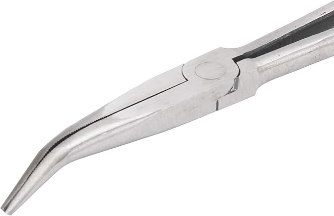 Professional 45 Degree Curved Nose Pliers Long Handle Steel Hand Tools for Electrical Work and DIY Projects Tool Steel Plastic 400mm 16in