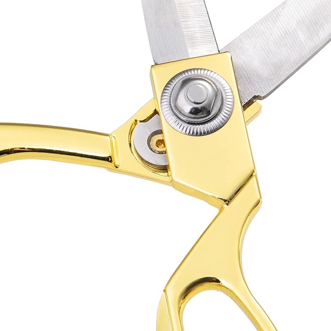 Professional Heavy Duty Sharp Tailor Scissors 10.5" Gold Stainless Steel Dressmaker Shears Multipurpose Sewing Dressmaking Fabric Scissors