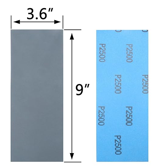 30Pcs 9 x 3.6 Inchs 2500 Grit Wet and Dry Handmade Universal Sanding Sheets, Suitable for Woodworking Furniture/Automobiles/Metal/Lacquer Polishing Sandpaper