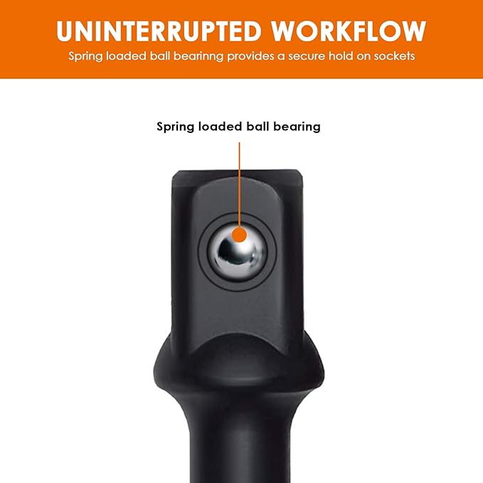 THINKWORK Impact Socket Adapter Set, 1/4" 3/8" 1/2" Drill Socket Adapter Set with 1/4" Hex Shank for Impact Power Driver, Cordless Drill & Screwdriver