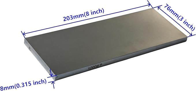 CBN Sharpening Stone 8 inch Double-sided Whetstone Knife Sharpener 8??x 3?? for Sharpening High Speed Steel,Special Steel,for Both Household and Professional Use (400/1000 Grit)