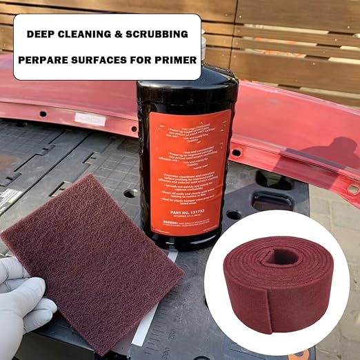 Maroon General Purpose Scuff Pads, Scuffing, Scouring Pad, Sanding, Paint Primer Prep Scratch - Surface Preparation Pad Car Auto Body Woodworking 7447-Premium, 5 Inches*15 Feet