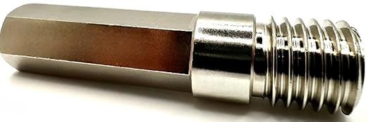 Core Drill Bit Adapter 5/8"-11 Thread to 1/2" Hex Shank, 5/8-11 Male Drill Bit Adapter for Threaded Diamond Hole Saw Core Drill Bit (5/8"-11 Thread to 1/2" Hex Shank, 1)