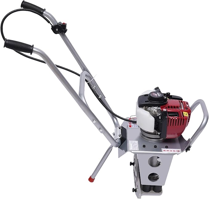 4-Stroke Gas Concrete Vibrating Machine, 900W 35.8CC Commercial Power Screed Vibrating Screed Power Unit Concrete Wet Screed Gasoline Cement Vibrator with 0.65L Fuel Tank for Pavement & Bridge Decks