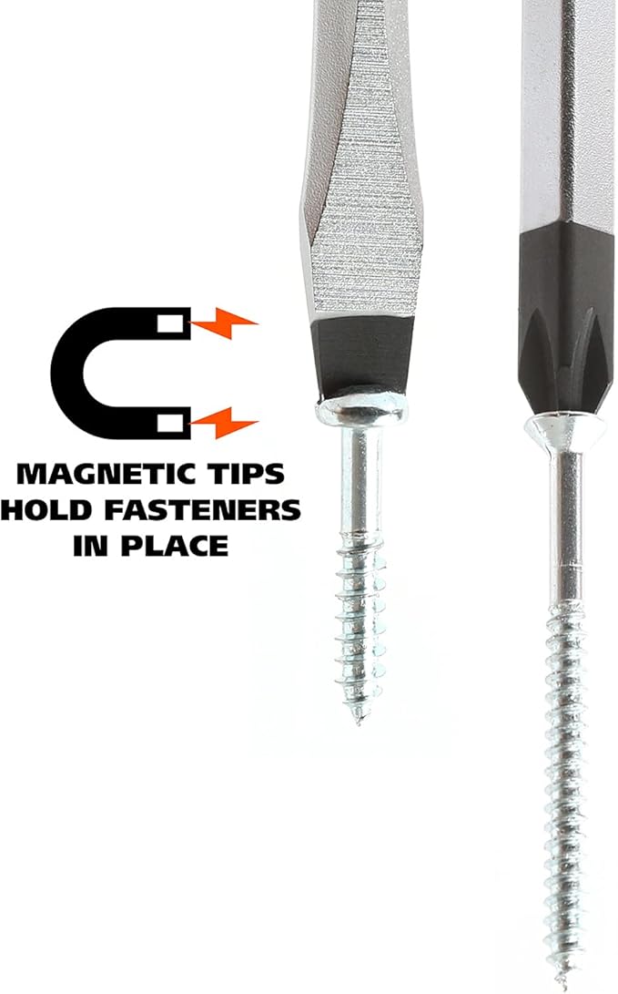 GreatNeck 7 Piece Screwdriver Set - Slotted and Phillips Heavy Duty Screwdriver