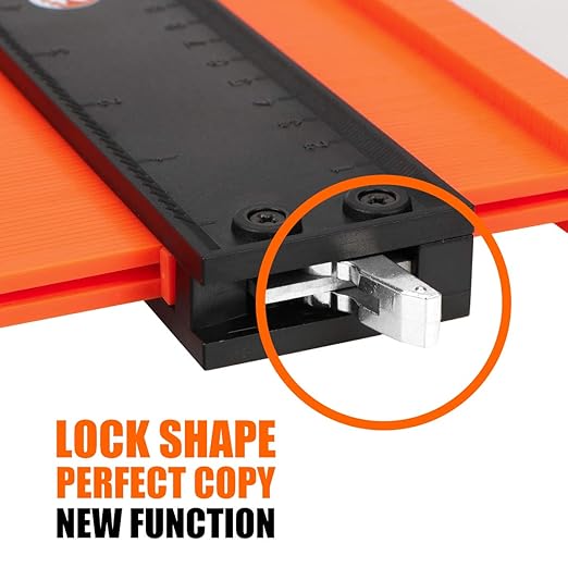 Saker Contour Gauge Duplication-Adjustable Lock-Precisely Copy Irregular Shape-Irregular Woodworking Tracing-Must Have Tool Christmas Gifts for DIY Handyman Men Husband Dad 10 Inch+5 Inch