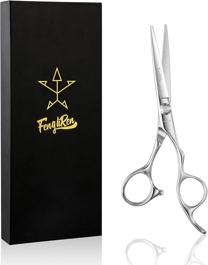 High-end Professional Extremely Very Sharp Barber Hair Cutting Scissors Hairdresser Shears For Hair 5.5 Inch Haircut Scissor Made Of Stainless Steel Alloy For Hairdressing Salon and Home Use