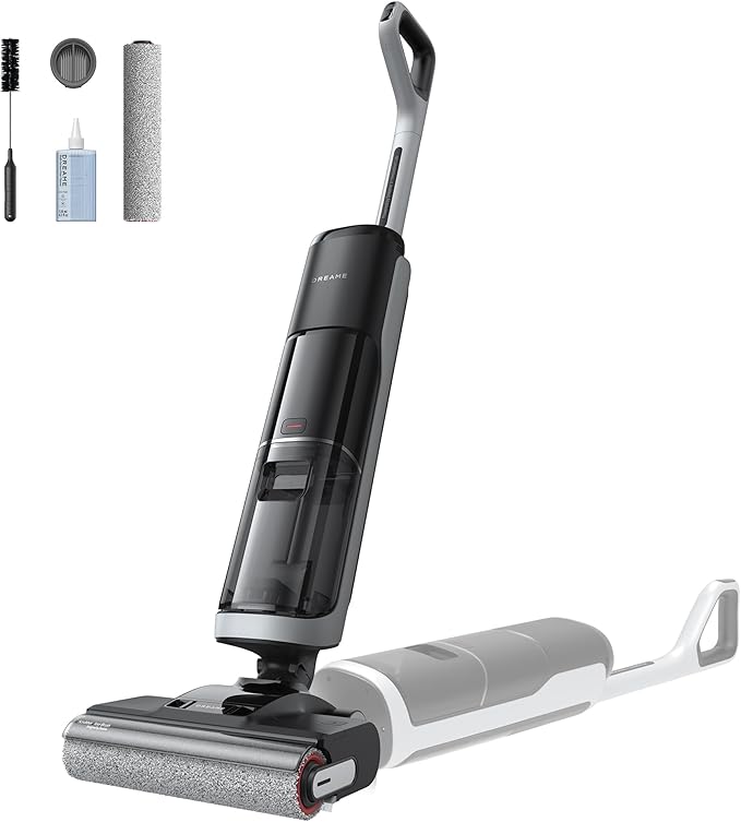 dreame H14 Cordless Vacuum Mop, 180째 Lie-Flat Wet Dry Vacuum cleaner, 140째F Brush Washing, Fast Hot Air Drying in 5Mins, Smart Hard Floor Cleaner Machine with Powerful Suction, Great for Sticky Messes