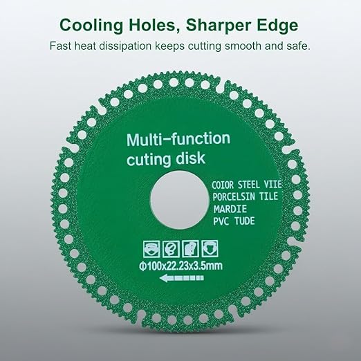 12 Pack Indestructible Disc 2.0 - Cut Everything in Seconds, 4 Inch Indestructible Disc for Grinder for Angle Grinder 7/8 inch, Circular Saw Blades for Rock Slab, Tile Ceramic Metal Wood PVC Pipe